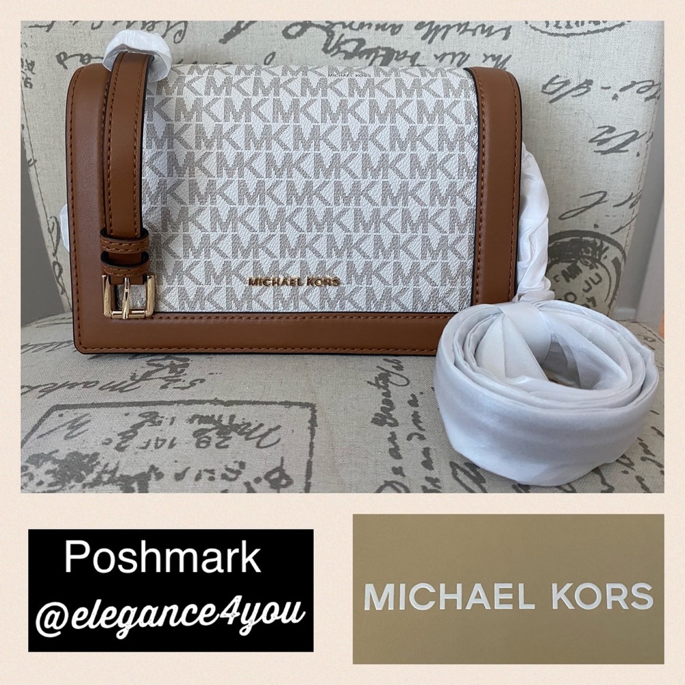 ⭐️MICHAEL KORS⭐️Authentic Vanilla & Acorn Crossbody NEW